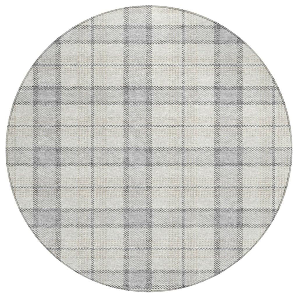 LOOMLAN Rugs Zinara Gray Washable Indoor-Outdoor Rug