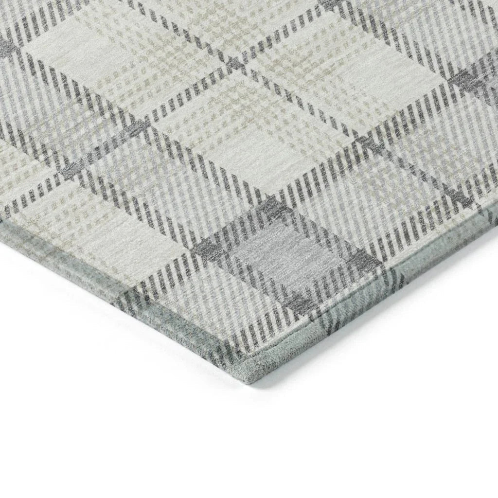 LOOMLAN Rugs Zinara Gray Washable Indoor-Outdoor Rug
