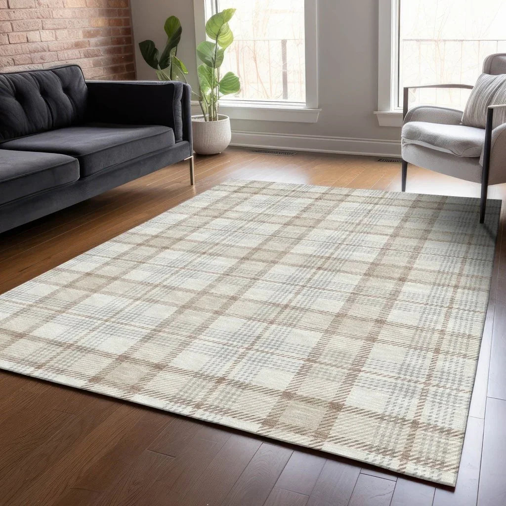 Zinara Ivory Washable Indoor - Outdoor Rug - LOOMLAN - LOOMLAN Rugs - Outdoor Rugs