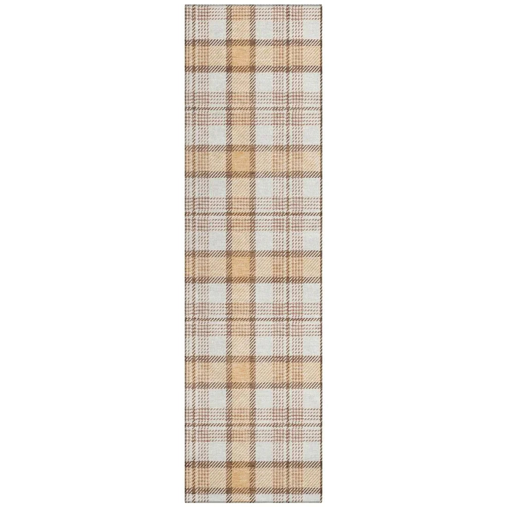 LOOMLAN Rugs Zinara Orange Washable Indoor-Outdoor Rug