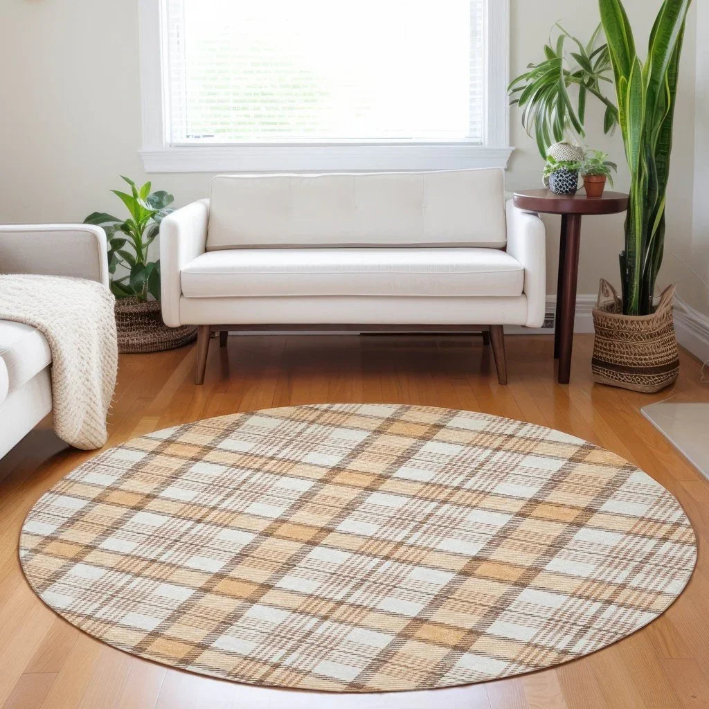 LOOMLAN Rugs Zinara Orange Washable Indoor-Outdoor Rug