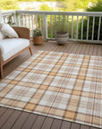 LOOMLAN Rugs Zinara Orange Washable Indoor-Outdoor Rug
