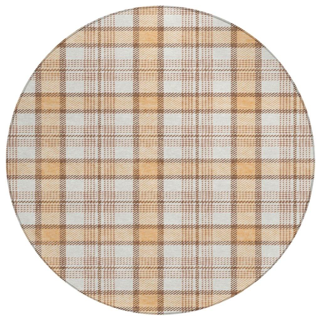 LOOMLAN Rugs Zinara Orange Washable Indoor-Outdoor Rug