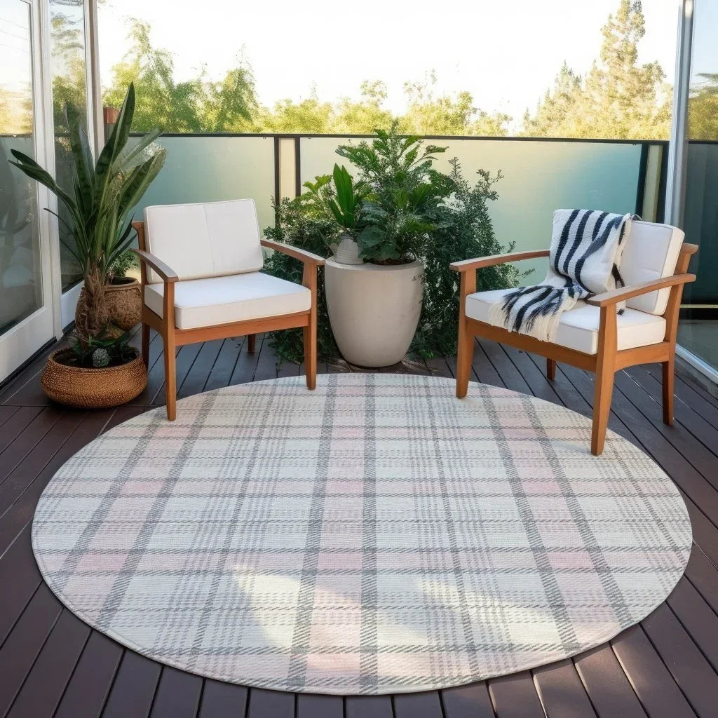 LOOMLAN Rugs Zinara Pink Washable Indoor-Outdoor Rug