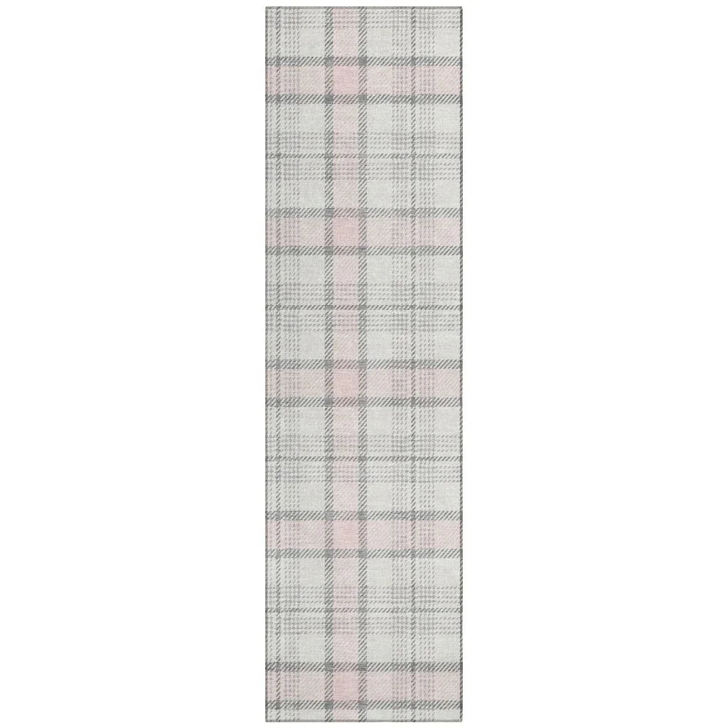 LOOMLAN Rugs Zinara Pink Washable Indoor-Outdoor Rug