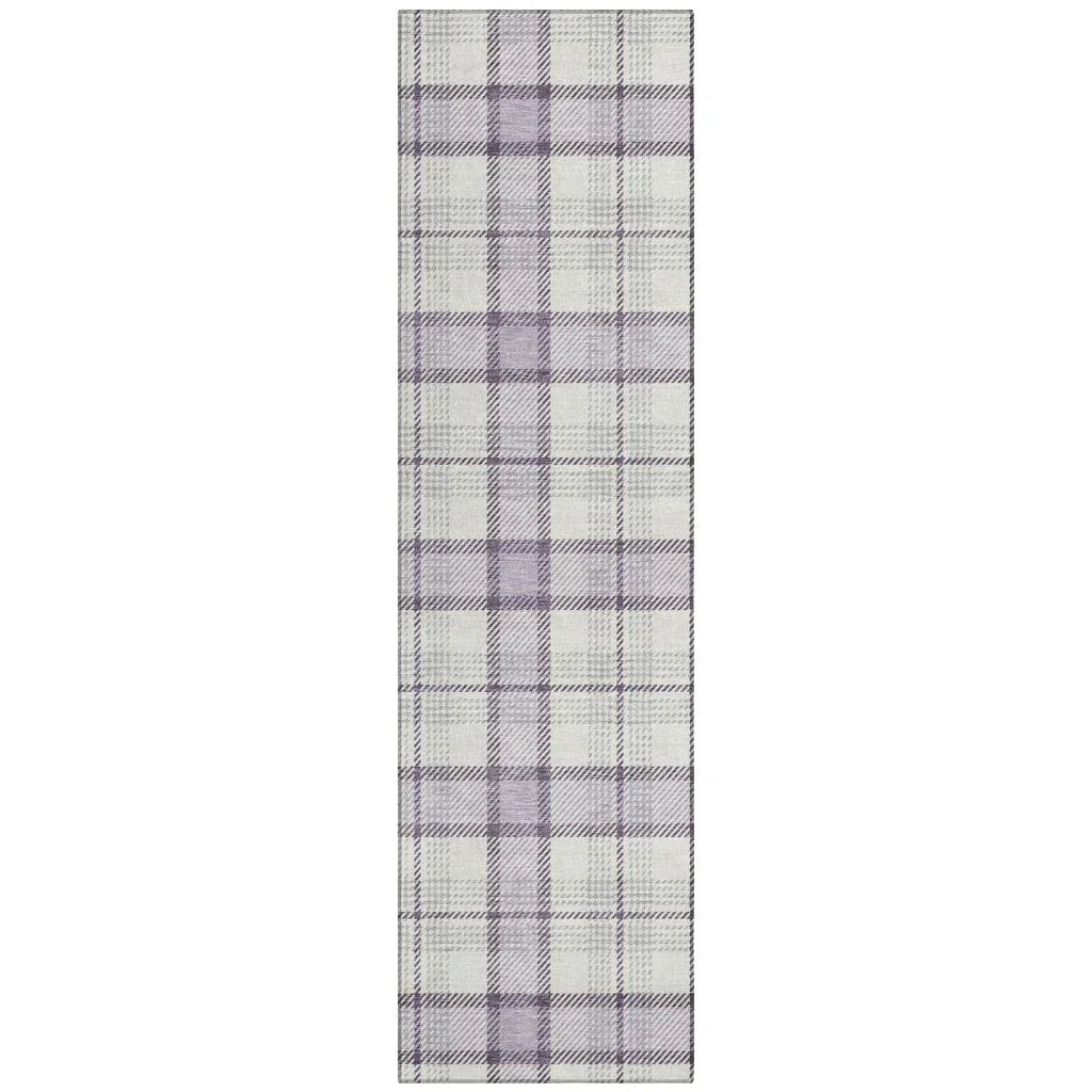 LOOMLAN Rugs Zinara Purple Washable Indoor-Outdoor Rug