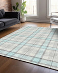 LOOMLAN Rugs Zinara Sky Washable Indoor-Outdoor Rug