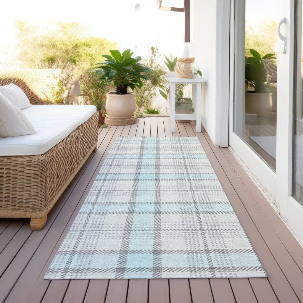 LOOMLAN Rugs Zinara Sky Washable Indoor-Outdoor Rug