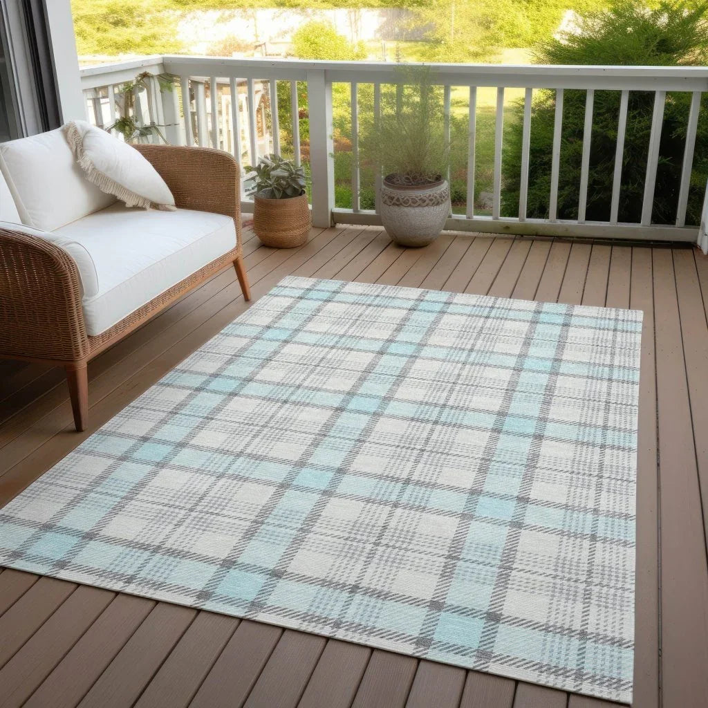 LOOMLAN Rugs Zinara Sky Washable Indoor-Outdoor Rug
