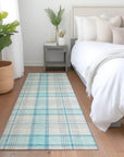 LOOMLAN Rugs Zinara Teal Washable Indoor-Outdoor Rug