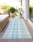 LOOMLAN Rugs Zinara Teal Washable Indoor-Outdoor Rug