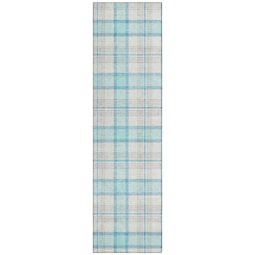 LOOMLAN Rugs Zinara Teal Washable Indoor-Outdoor Rug