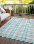 LOOMLAN Rugs Zinara Teal Washable Indoor-Outdoor Rug