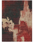 LOOMLAN Rugs Zireya Red Washable Indoor-Outdoor Rug