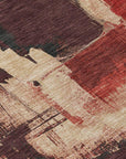 LOOMLAN Rugs Zireya Red Washable Indoor-Outdoor Rug