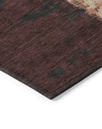 LOOMLAN Rugs Zireya Red Washable Indoor-Outdoor Rug