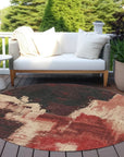 LOOMLAN Rugs Zireya Red Washable Indoor-Outdoor Rug