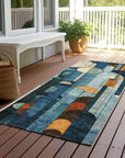 LOOMLAN Rugs Ziva Blue Washable Indoor-Outdoor Rug