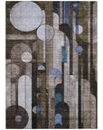LOOMLAN Rugs Ziva Brown Washable Indoor-Outdoor Rug