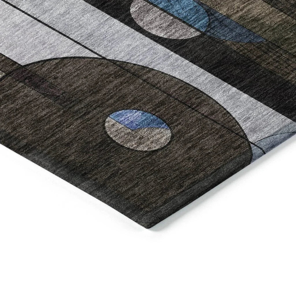 LOOMLAN Rugs Ziva Brown Washable Indoor-Outdoor Rug