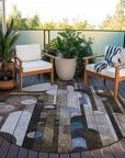 LOOMLAN Rugs Ziva Brown Washable Indoor-Outdoor Rug