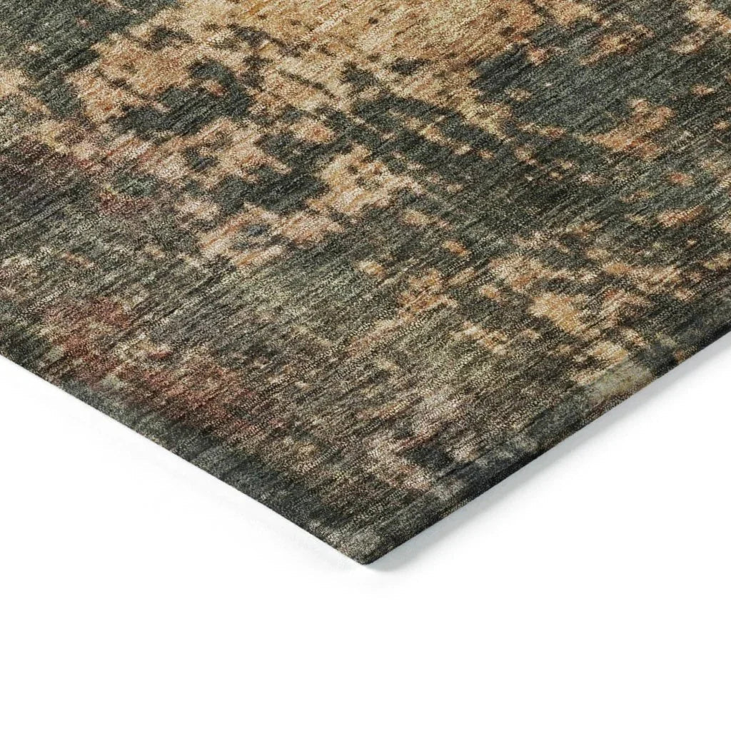 LOOMLAN Rugs Zuleya Green Washable Indoor-Outdoor Rug