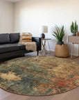 LOOMLAN Rugs Zuleya Green Washable Indoor-Outdoor Rug