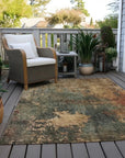 LOOMLAN Rugs Zuleya Green Washable Indoor-Outdoor Rug
