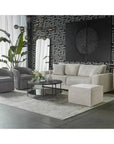 Zuma Coffee Table Concrete & Glass Gold Caps - LOOMLAN - SUNPAN - Outdoor Coffee Tables