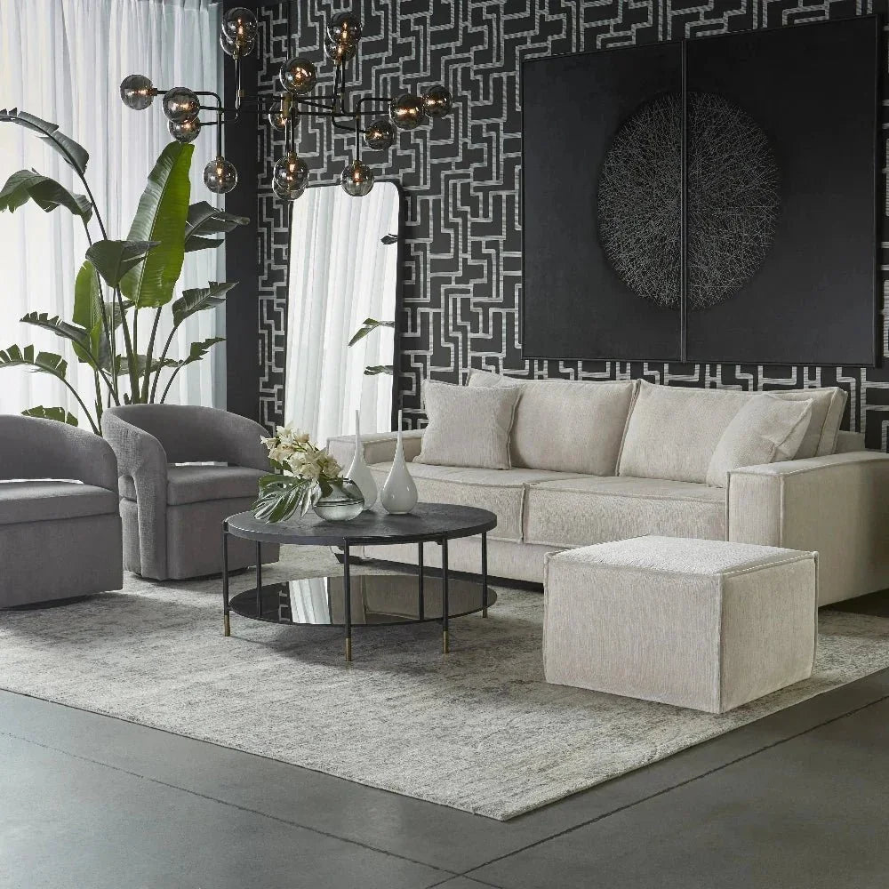 Zuma Side Table Concrete Top Glass Shelf - LOOMLAN - SUNPAN - Outdoor Side Tables