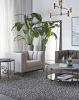 Zuma Side Table Concrete Top Glass Shelf - LOOMLAN - SUNPAN - Outdoor Side Tables