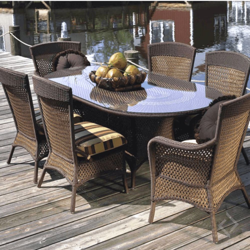 LOOMLAN Outdoor - Grand Traverse Outdoor Dining Armchair Replacement Cushions Lloyd Flanders - Outdoor Replacement Cushions