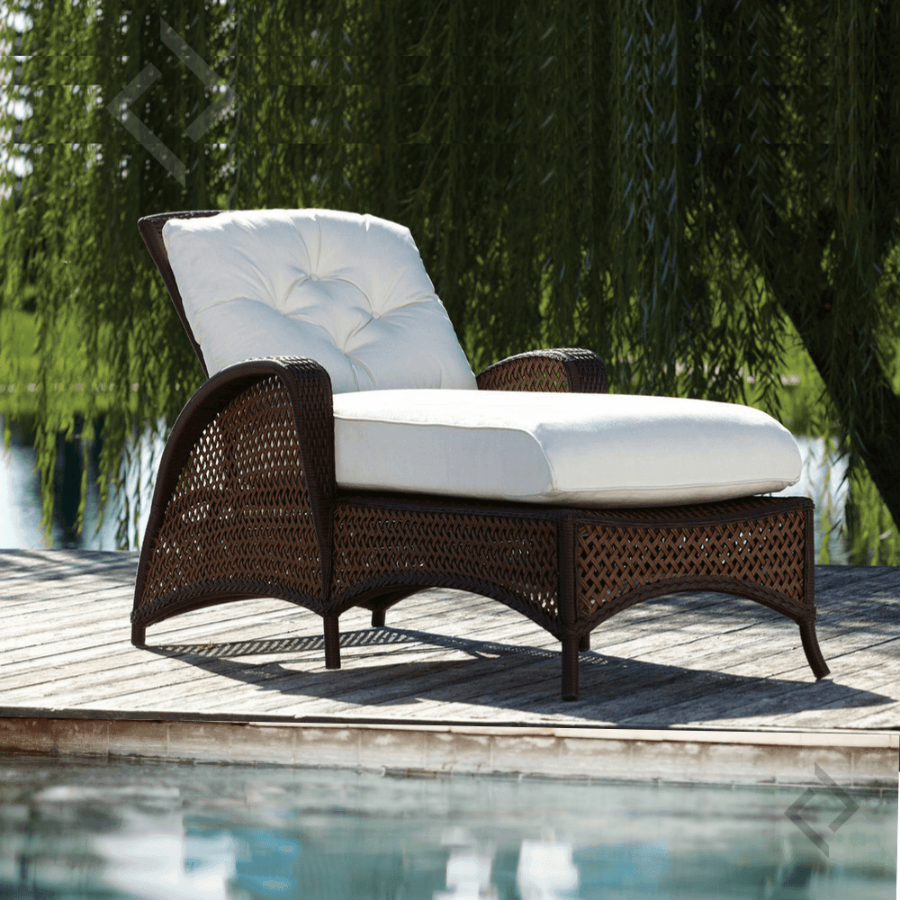 LOOMLAN Outdoor - Grand Traverse Patio Adjustable Chaise Lounge With Sunbrella Cushions - Outdoor Chaises