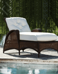 LOOMLAN Outdoor - Grand Traverse Patio Adjustable Chaise Lounge With Sunbrella Cushions - Outdoor Chaises