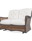 LOOMLAN Outdoor - Grand Traverse Patio Loveseat Glider Rocking Chair With Tables - Outdoor Sofas & Loveseats