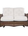 LOOMLAN Outdoor - Grand Traverse Patio Loveseat Glider Rocking Chair With Tables - Outdoor Sofas & Loveseats