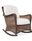 LOOMLAN Outdoor - Grand Traverse Patio Loveseat Glider Rocking Chair With Tables - Outdoor Sofas & Loveseats