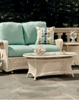 LOOMLAN Outdoor - Grand Traverse Patio Loveseat Glider Set With Tables Lloyd Flanders - Outdoor Lounge Sets
