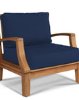 LOOMLAN Outdoor - Grande Teak Club Chair with Sunbrella Cushion - Outdoor Lounge Chairs