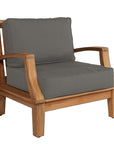 LOOMLAN Outdoor - Grande Teak Club Chair with Sunbrella Cushion - Outdoor Lounge Chairs