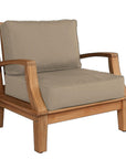 LOOMLAN Outdoor - Grande Teak Club Chair with Sunbrella Cushion - Outdoor Lounge Chairs