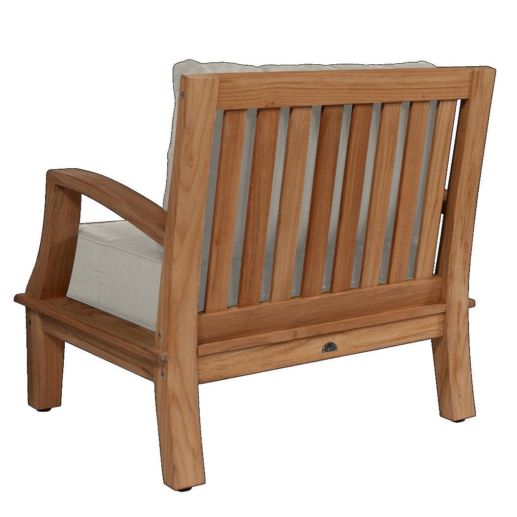 LOOMLAN Outdoor - Grande Teak Club Chair with Sunbrella Cushion - Outdoor Lounge Chairs