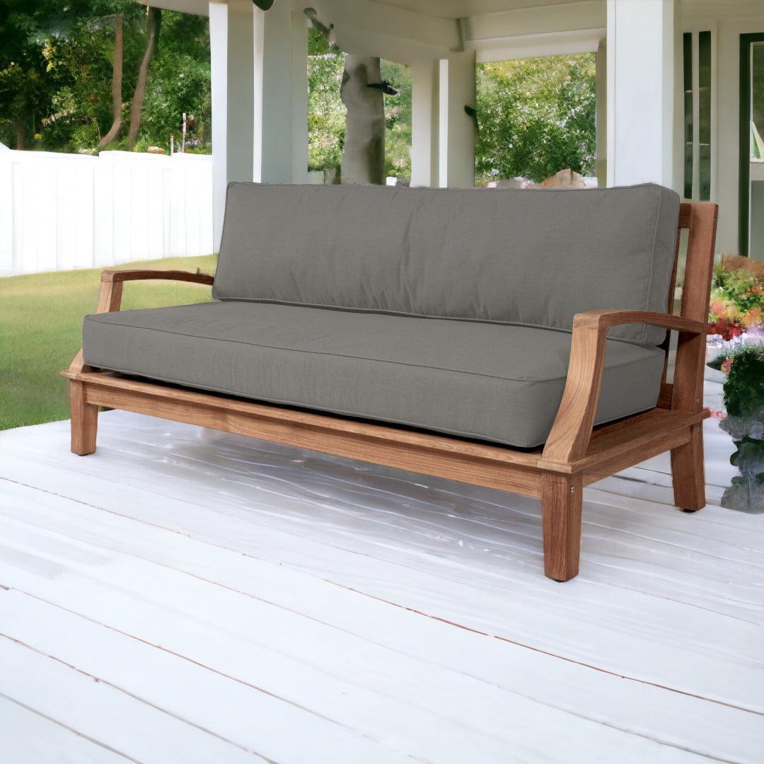 LOOMLAN Outdoor - Grande Teak Deep Seating Outdoor Sofa with Sunbrella Cushion - Outdoor Sofas & Loveseats