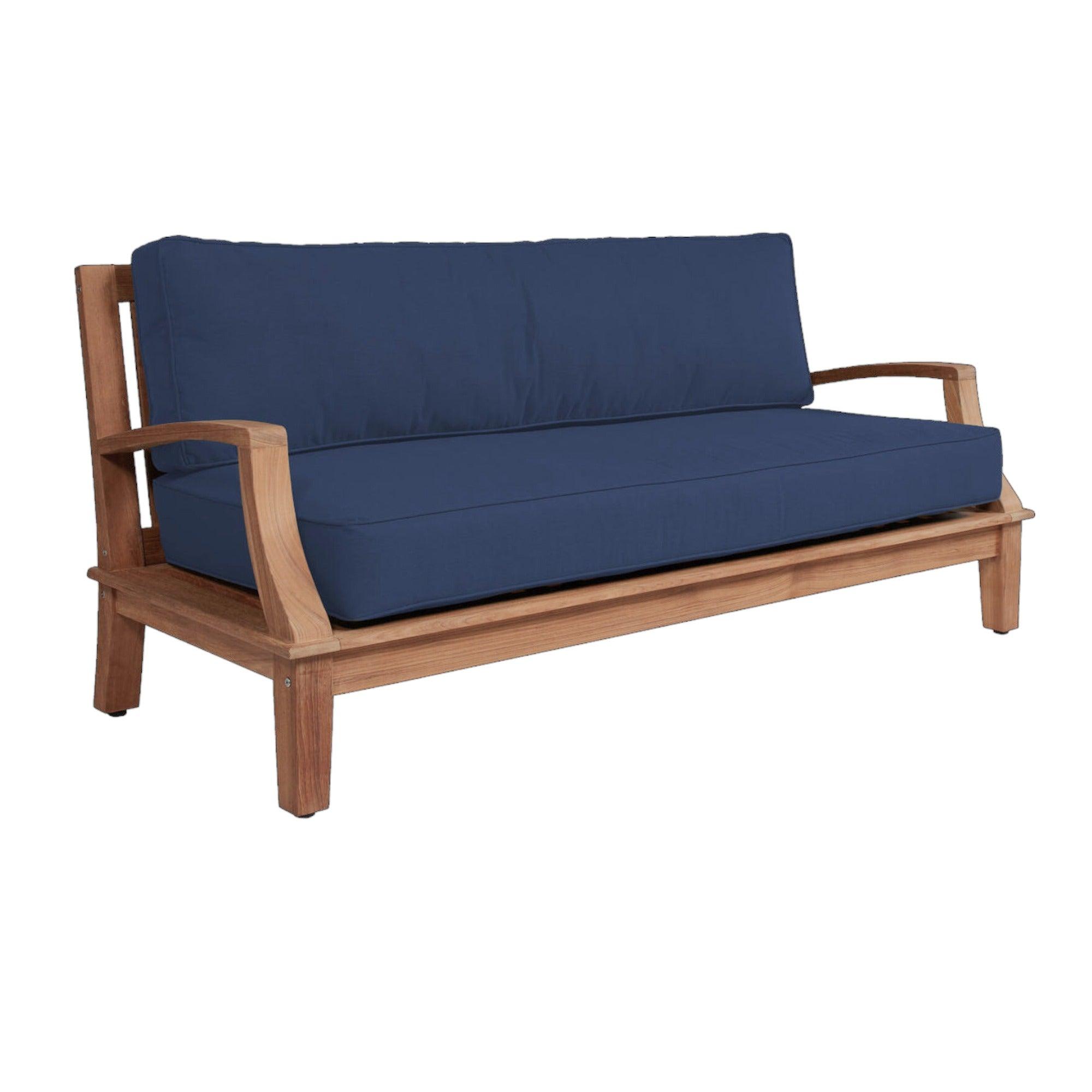 LOOMLAN Outdoor - Grande Teak Deep Seating Outdoor Sofa with Sunbrella Cushion - Outdoor Sofas &amp; Loveseats