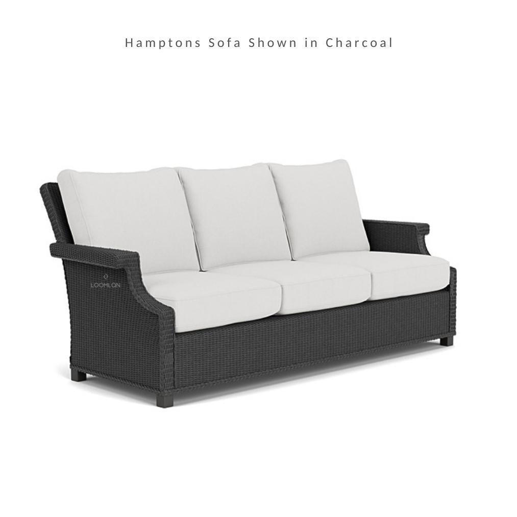 LOOMLAN Outdoor - Hamptons All-Weather 3 Seater Sofa Wicker Outdoor Furniture Lloyd Flanders - Outdoor Sofas &amp; Loveseats