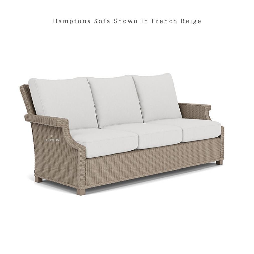 LOOMLAN Outdoor - Hamptons All-Weather 3 Seater Sofa Wicker Outdoor Furniture Lloyd Flanders - Outdoor Sofas &amp; Loveseats