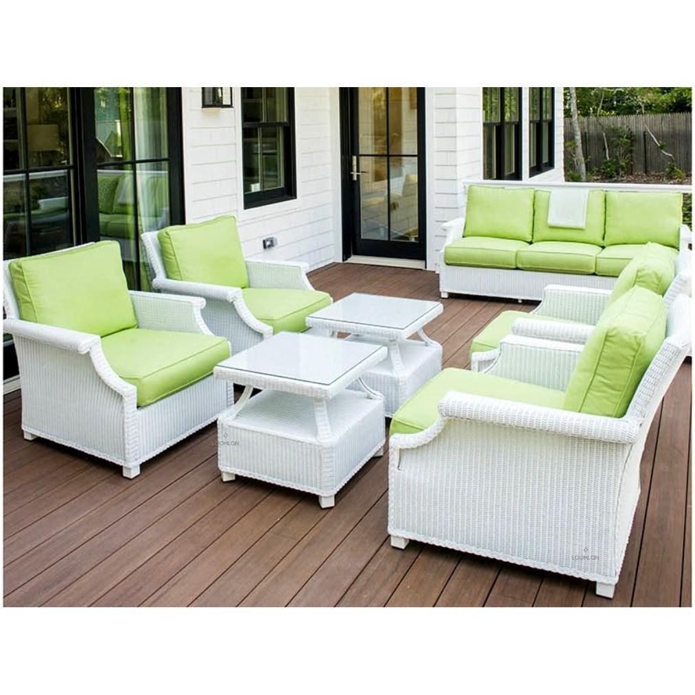 LOOMLAN Outdoor - Hamptons All-Weather 3 Seater Sofa Wicker Outdoor Furniture Lloyd Flanders - Outdoor Sofas &amp; Loveseats