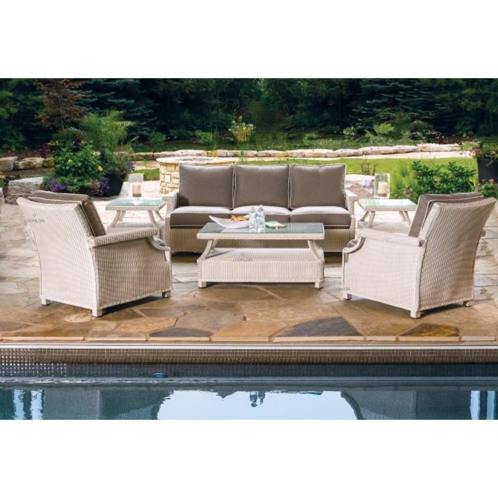 LOOMLAN Outdoor - Hamptons All-Weather 3 Seater Sofa Wicker Outdoor Furniture Lloyd Flanders - Outdoor Sofas &amp; Loveseats