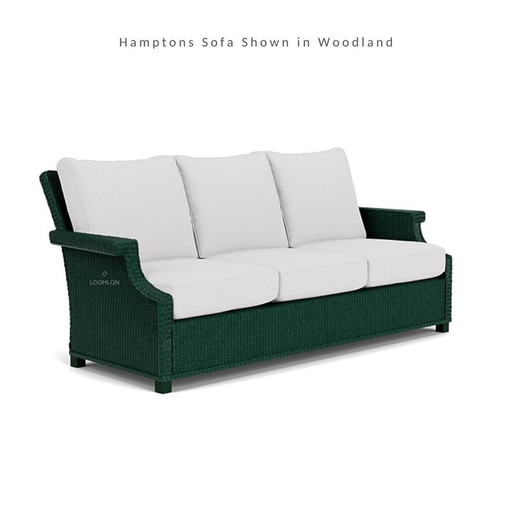 LOOMLAN Outdoor - Hamptons All-Weather 3 Seater Sofa Wicker Outdoor Furniture Lloyd Flanders - Outdoor Sofas &amp; Loveseats