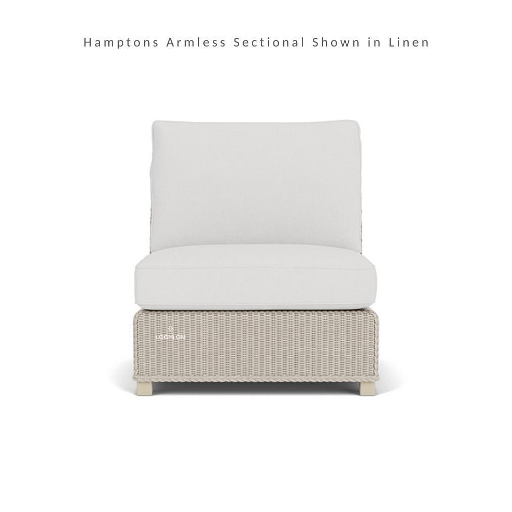 LOOMLAN Outdoor - Hamptons Armless Sectional Unit All-Weather Outdoor Furniture - Outdoor Modulars